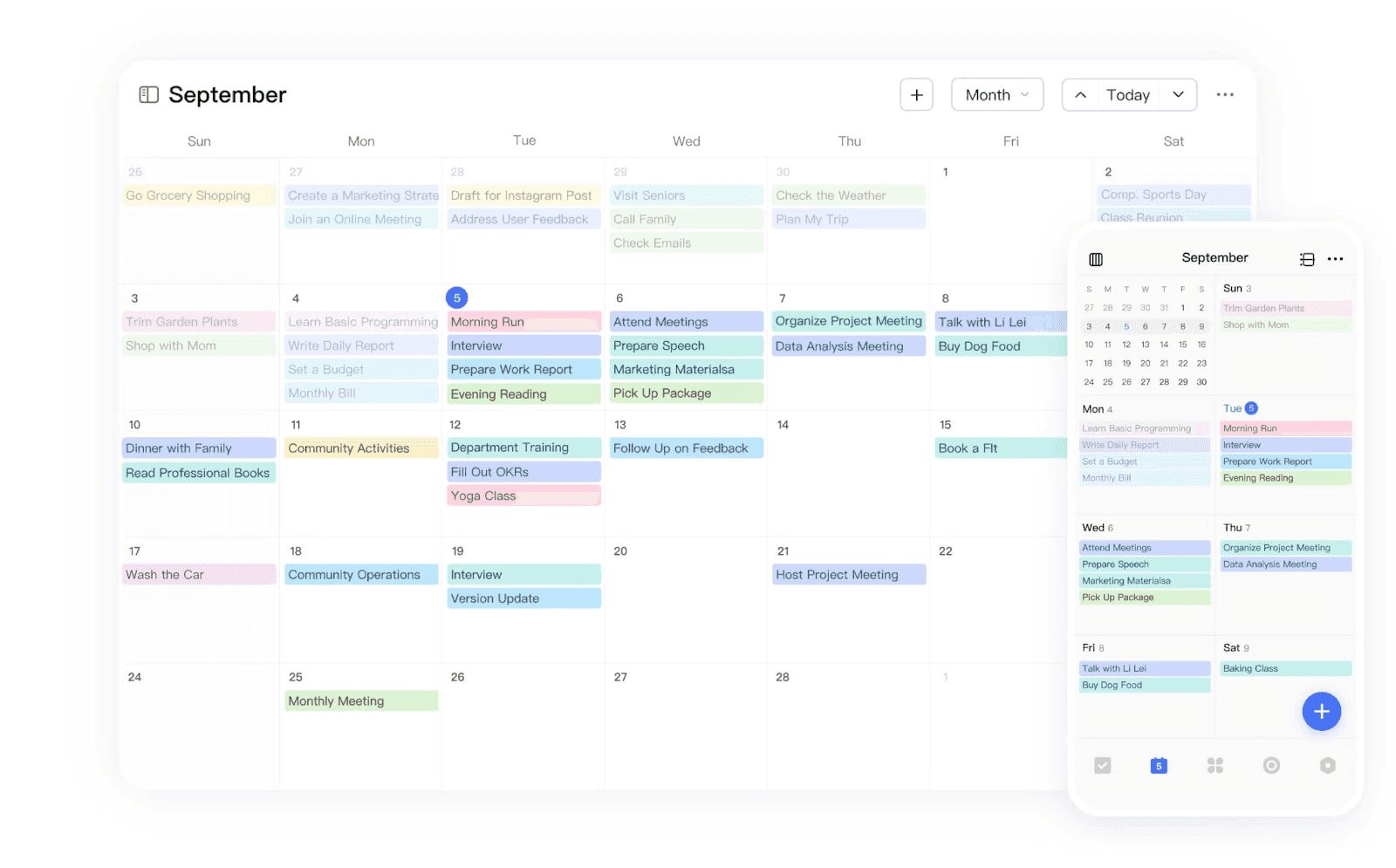  TickTick calendar&nbsp;