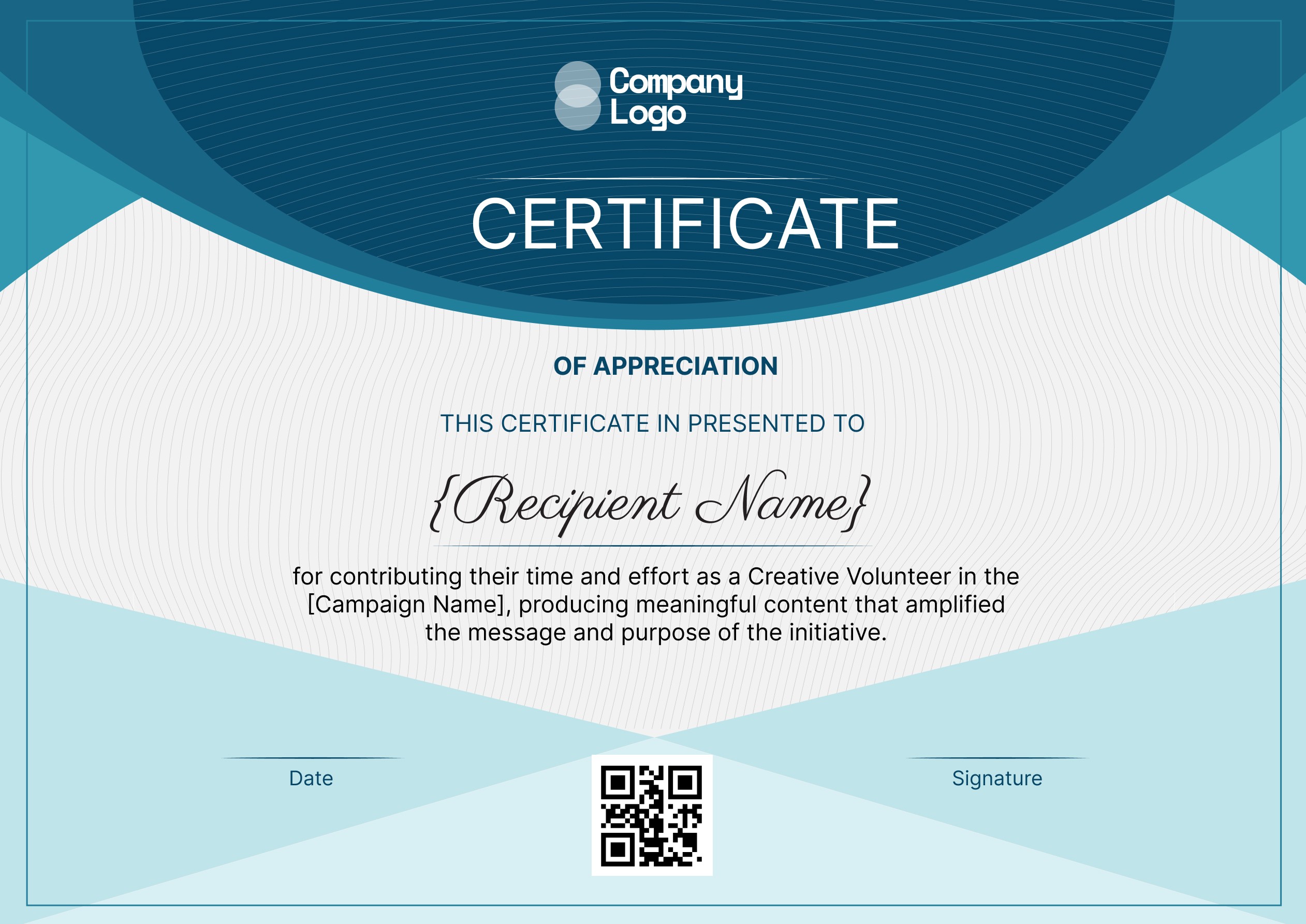 Wauld - Practical and formal volunteering certificate template
