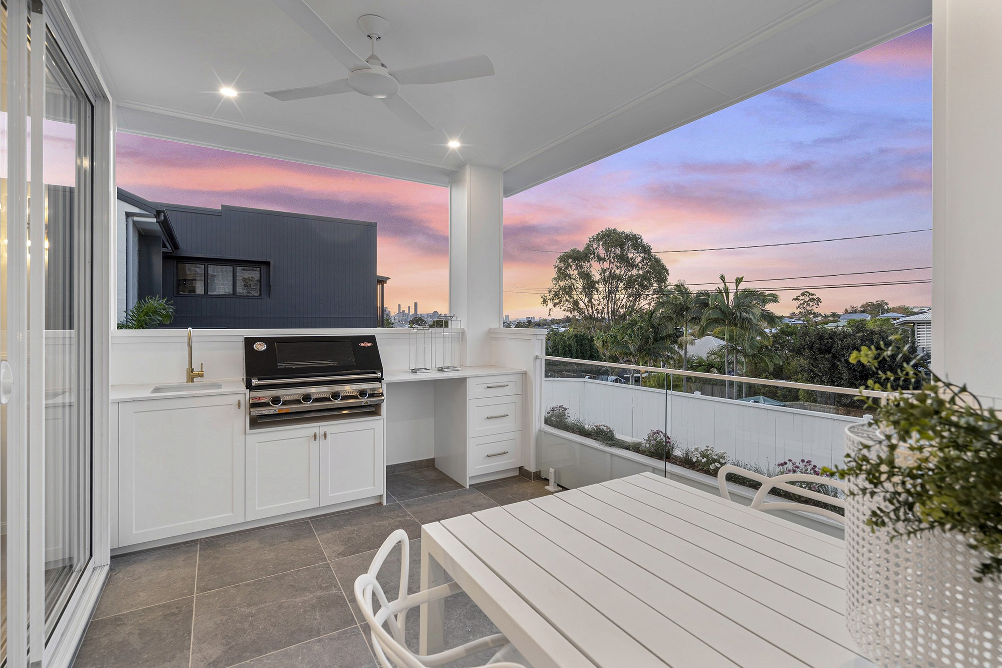 Front facade of Jacaranda House in. Brisbane
