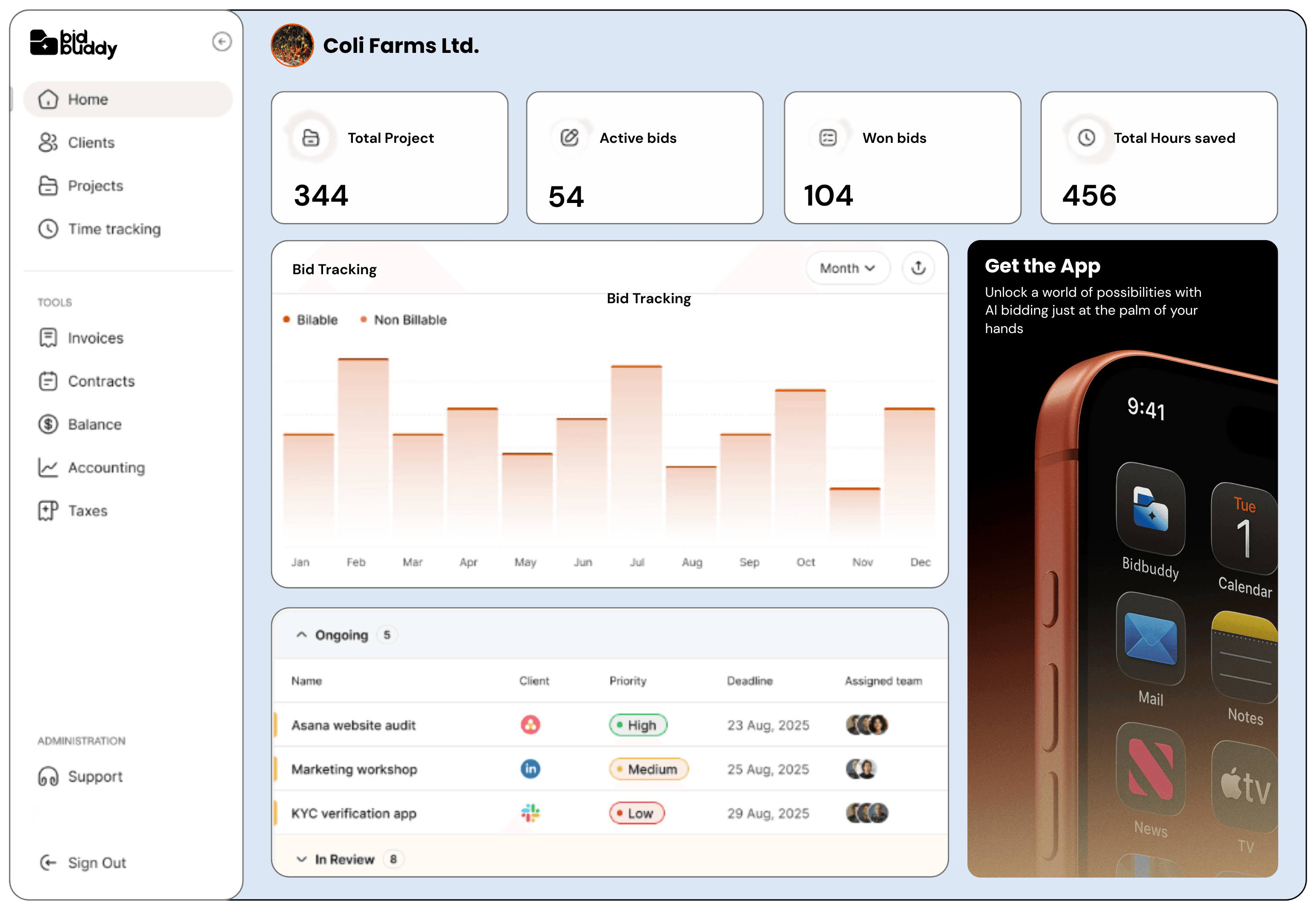 An image of Dreelio's dashboard