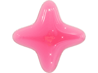 Pink 3D glossy star decoration
