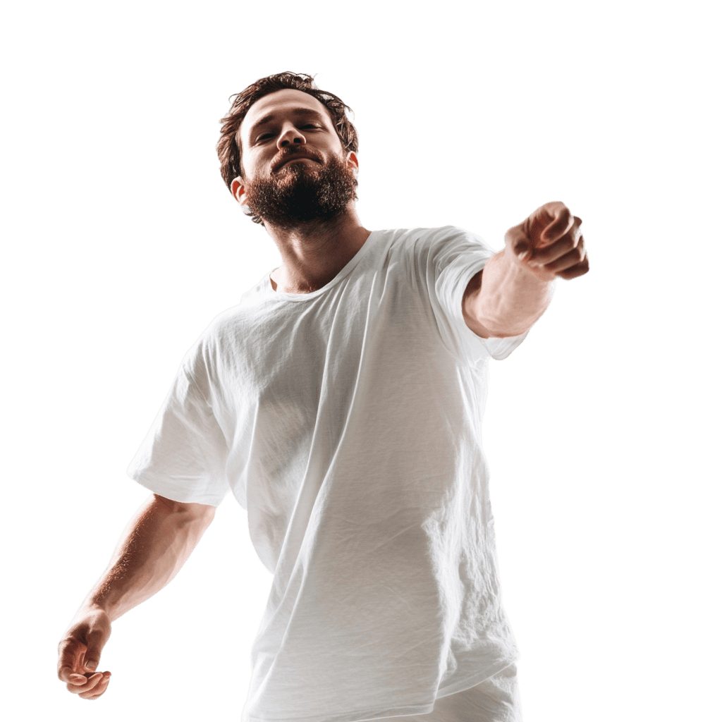 Man throwing paper ball