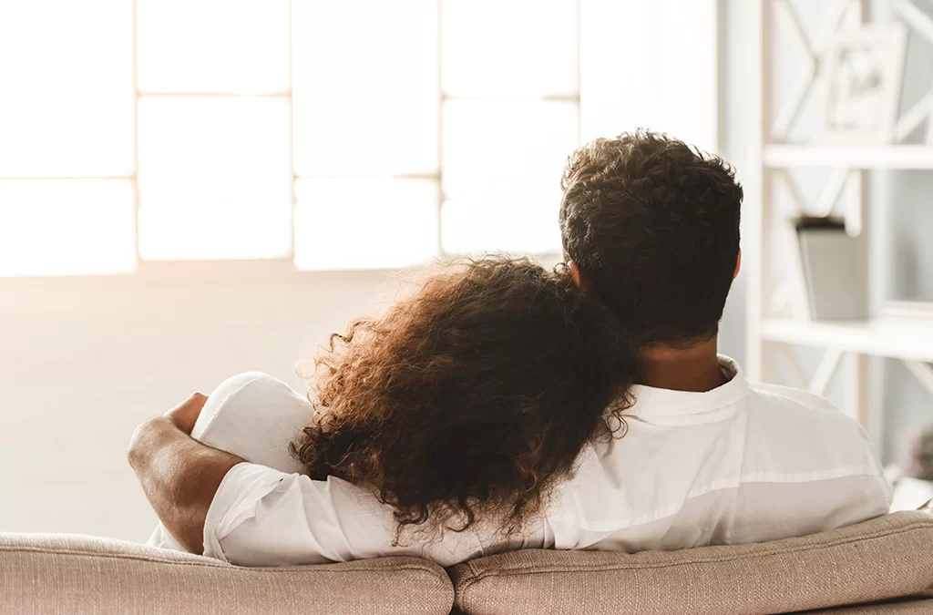 A couple considering fertility treatment