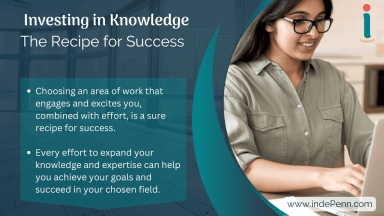 Investing in Knowledge, The recipe for success