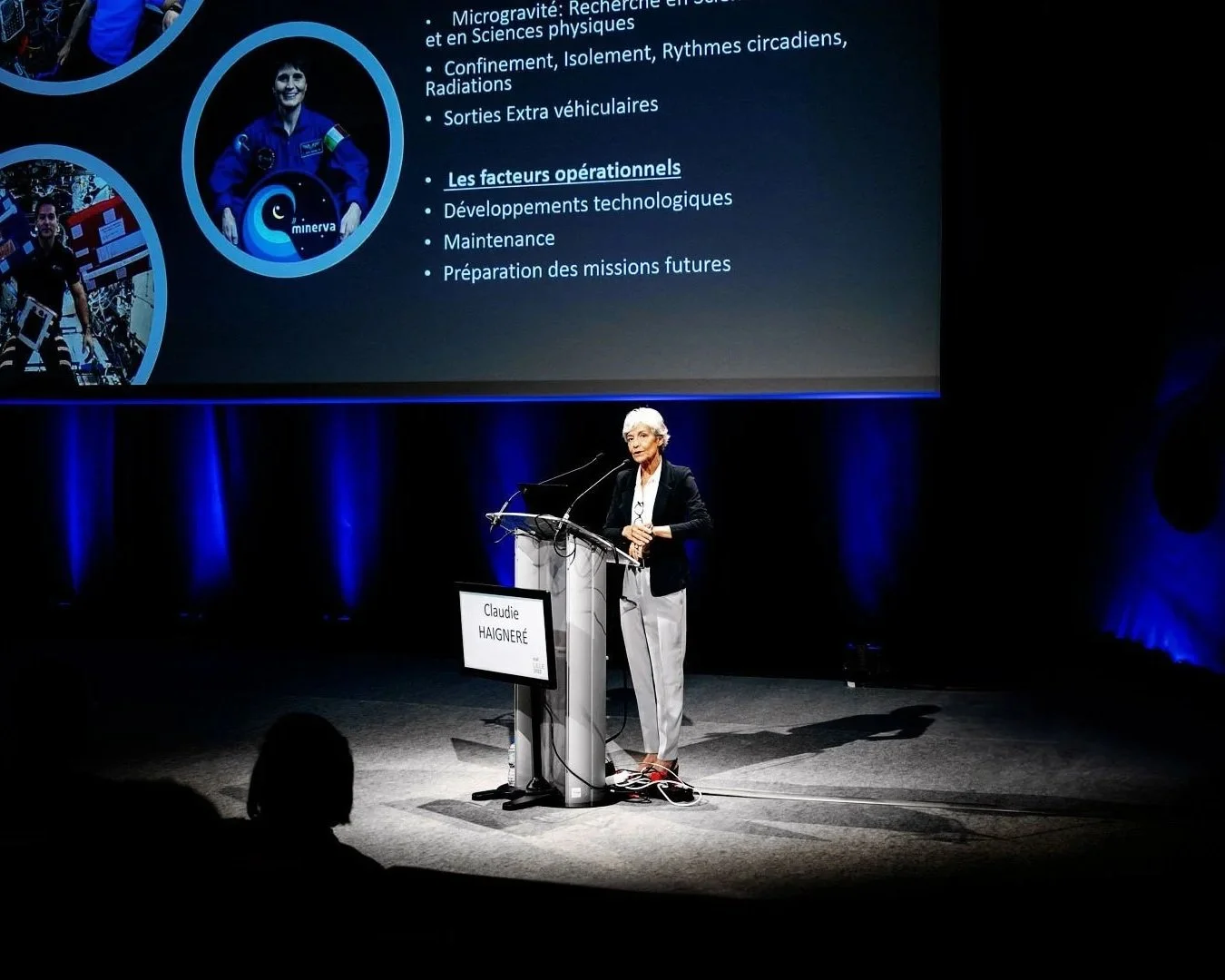 futuristic robot with a grey background