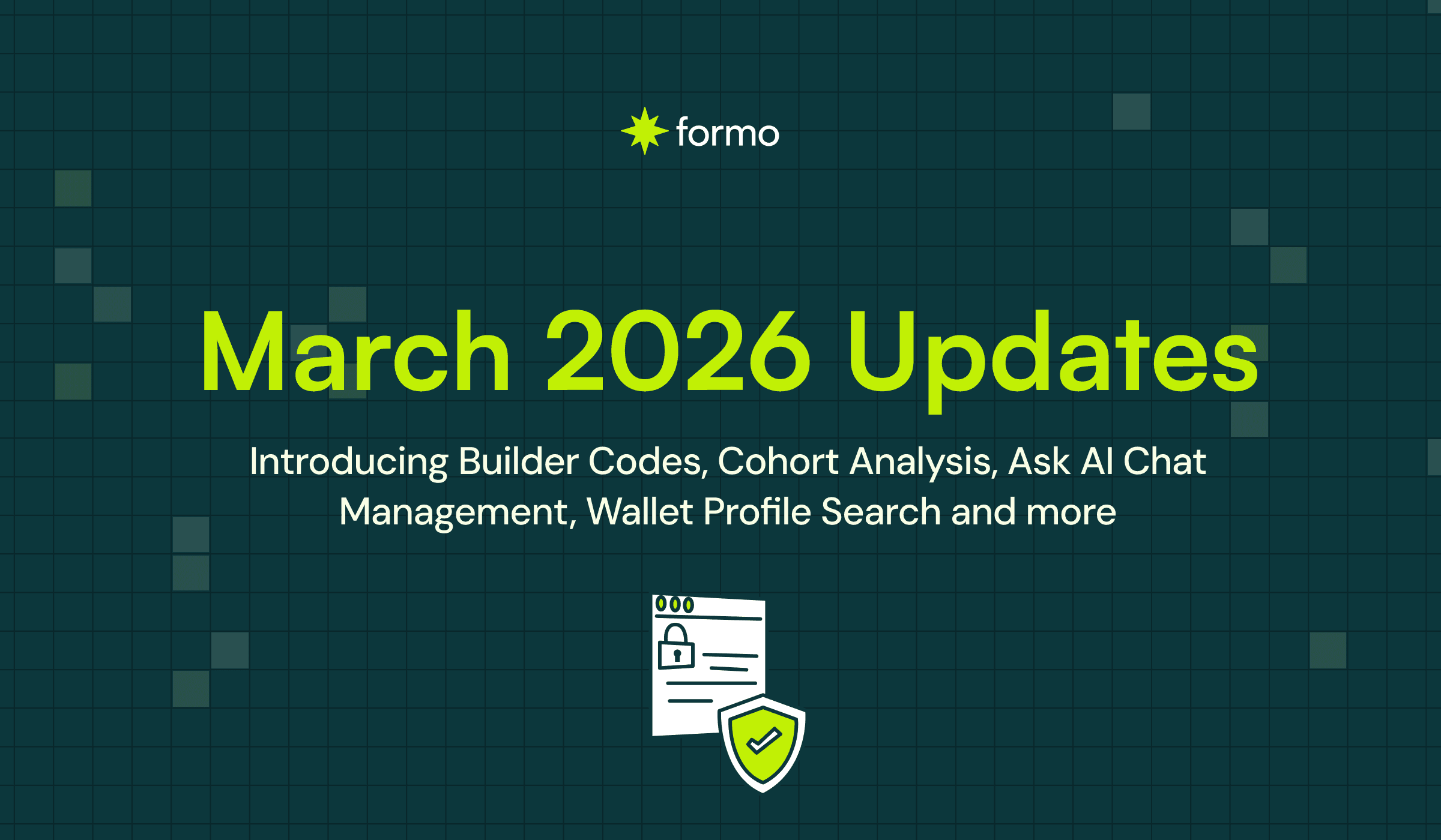 Formo March 2026 Updates