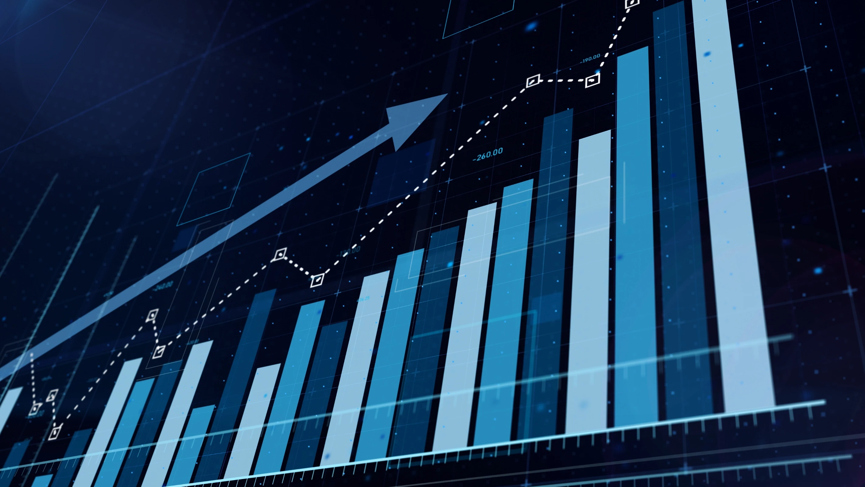 Bar Graph showing Growth