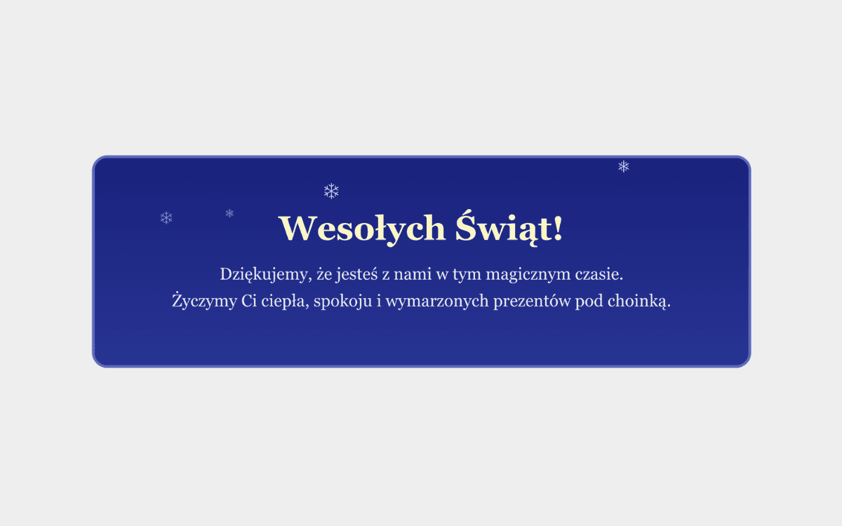 Animowana kartka świąteczna