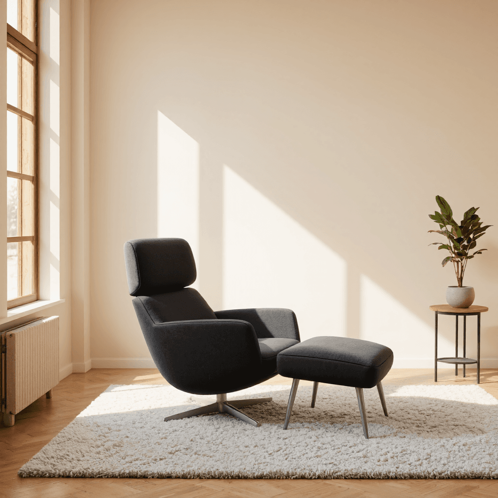 product photography of a lounge chair for relaxation