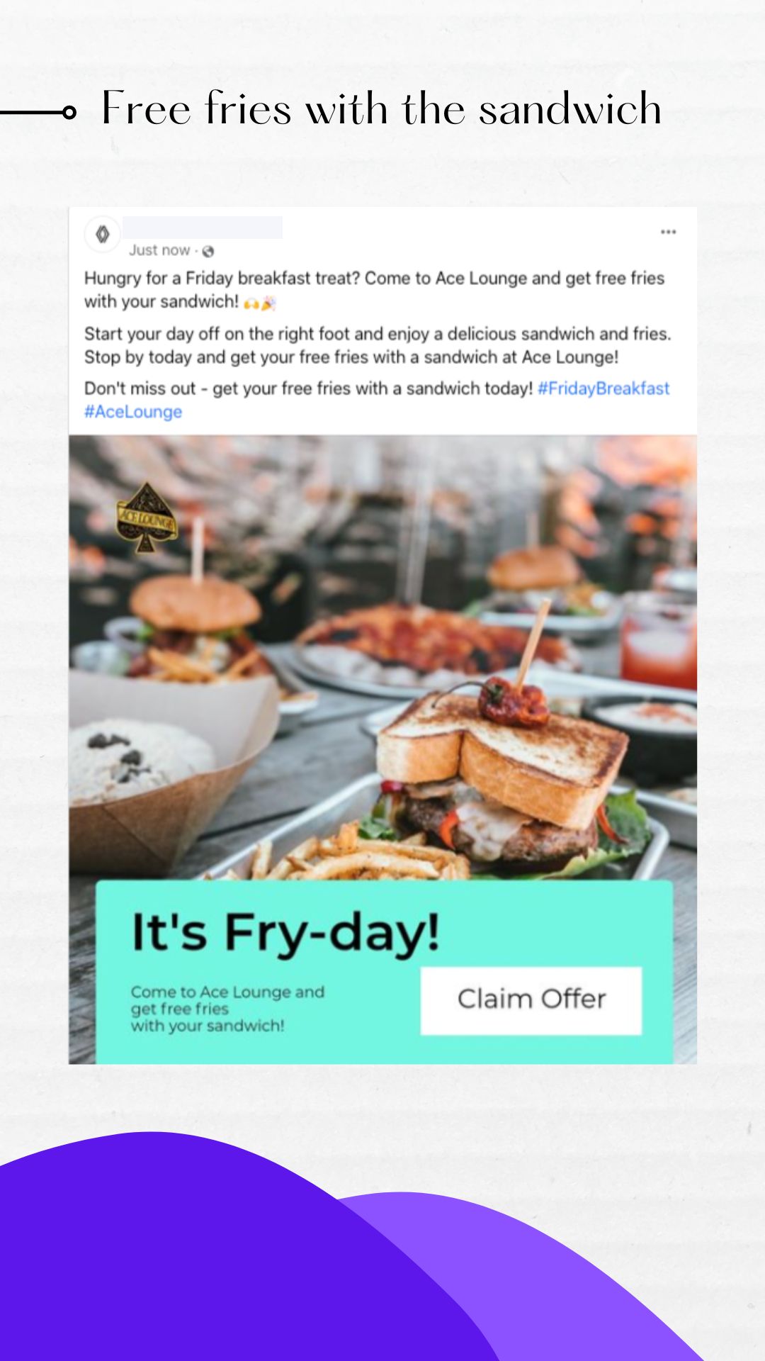 free fries with the sandwich - marketing offer