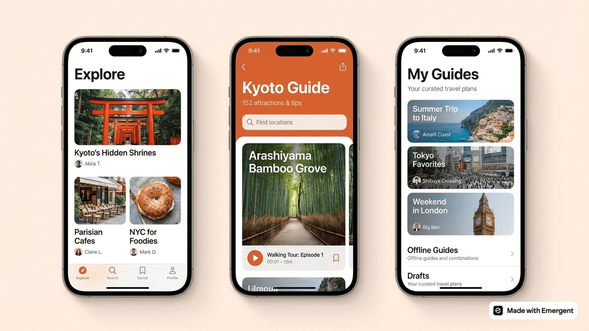 Guidebook App Made with Emergent