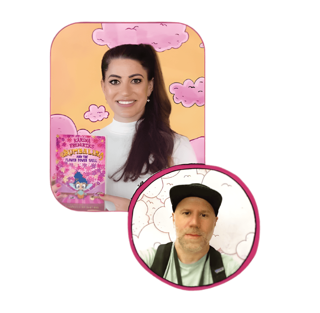 Pictures of the author and illustrator 