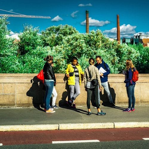 Group on tour at The Fairytale Bridge