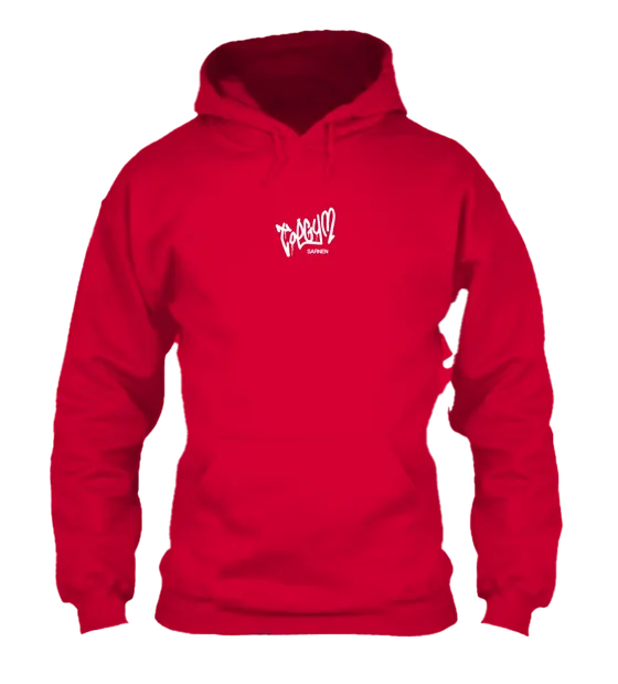 Graffiti Herren Hoodie, Rot, Vorderseite