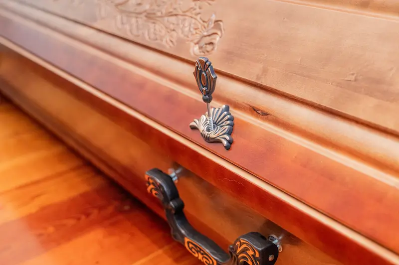 Details von einem Sarg
