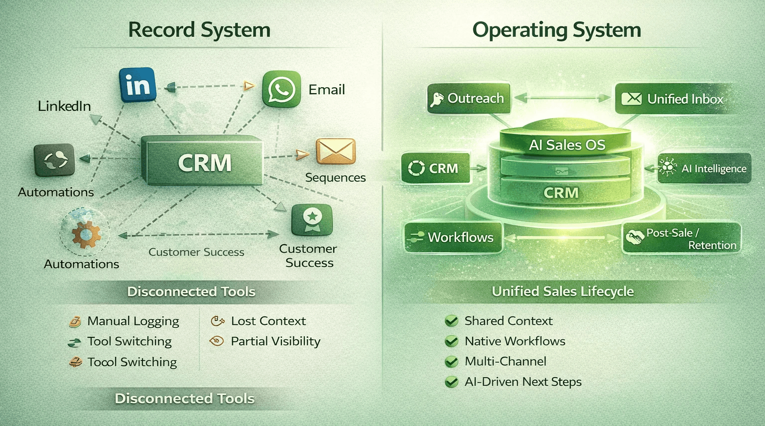 AI Sales OS vs CRM: Why a CRM Isn't Enough Anymore