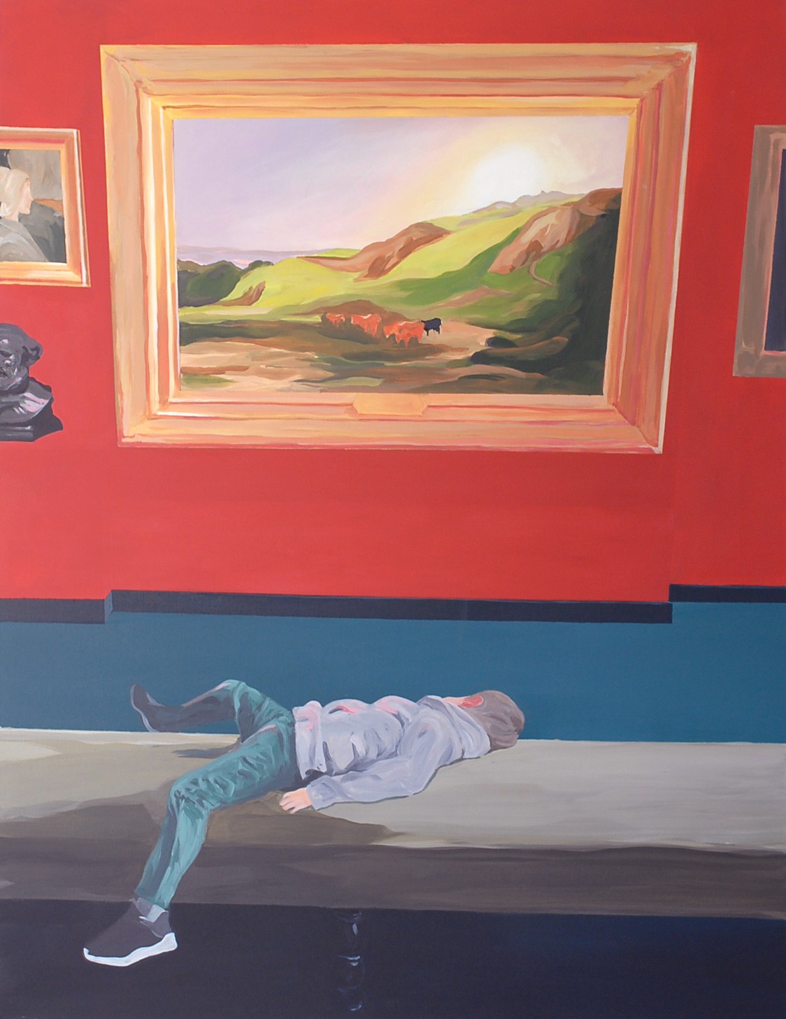 Les musées, Basile, Acrylique sur toile, 116 x 89 cm, 2021