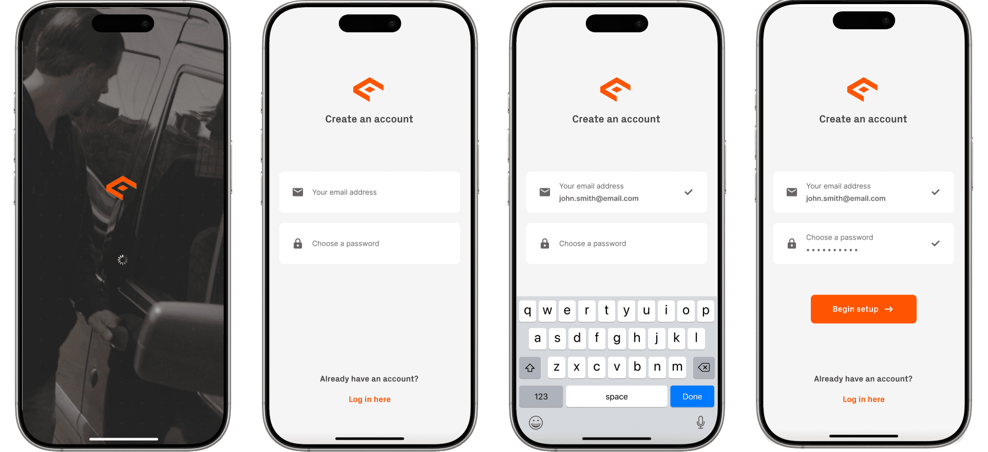 Account creation flow