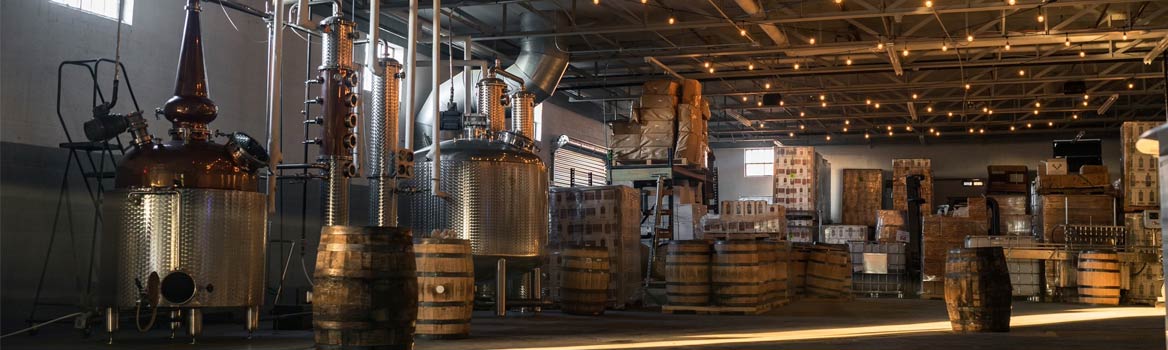 photograph of the inside of new artisan distillery in dallas texas