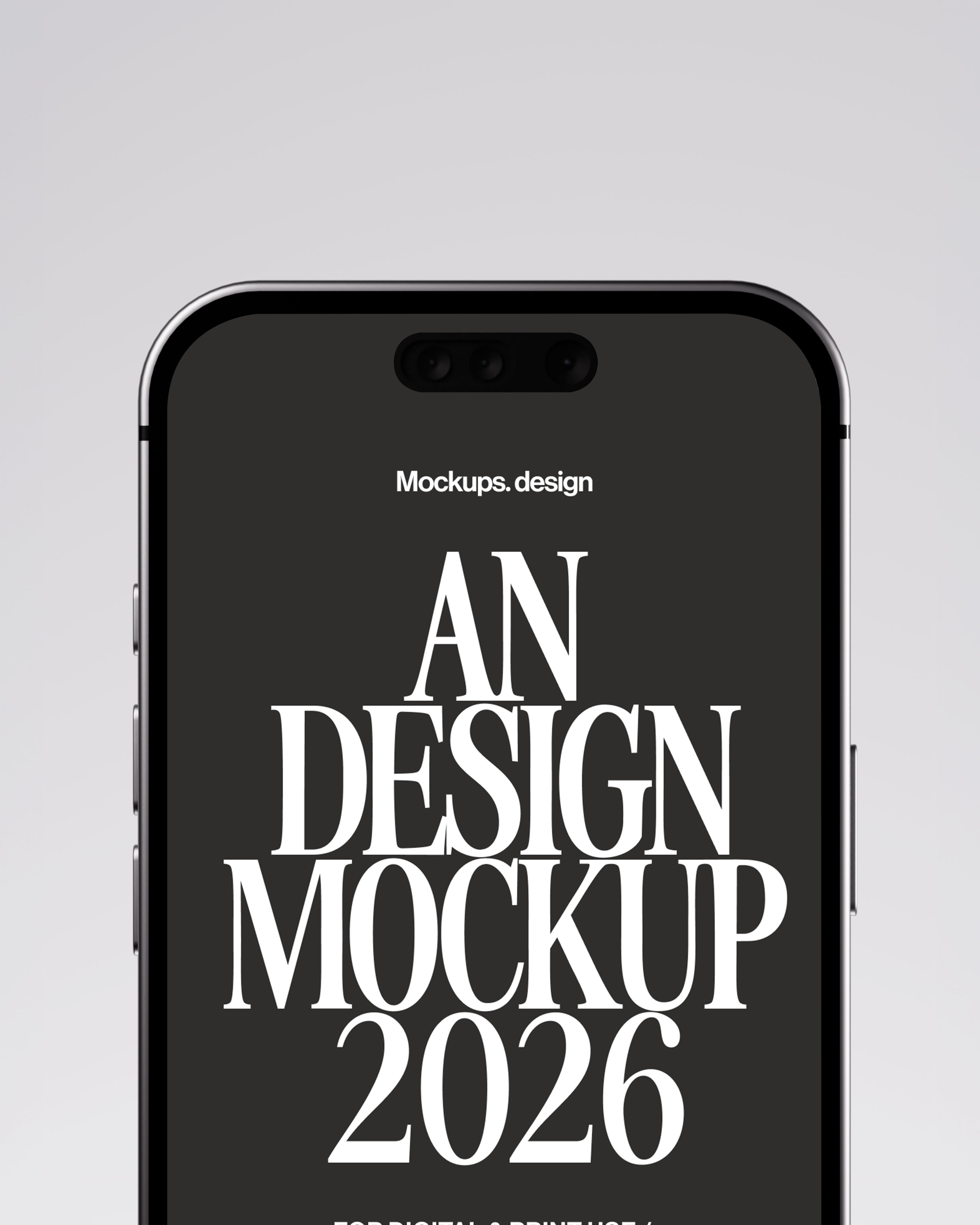 iPhone mockup on minimal clean background, realistic display