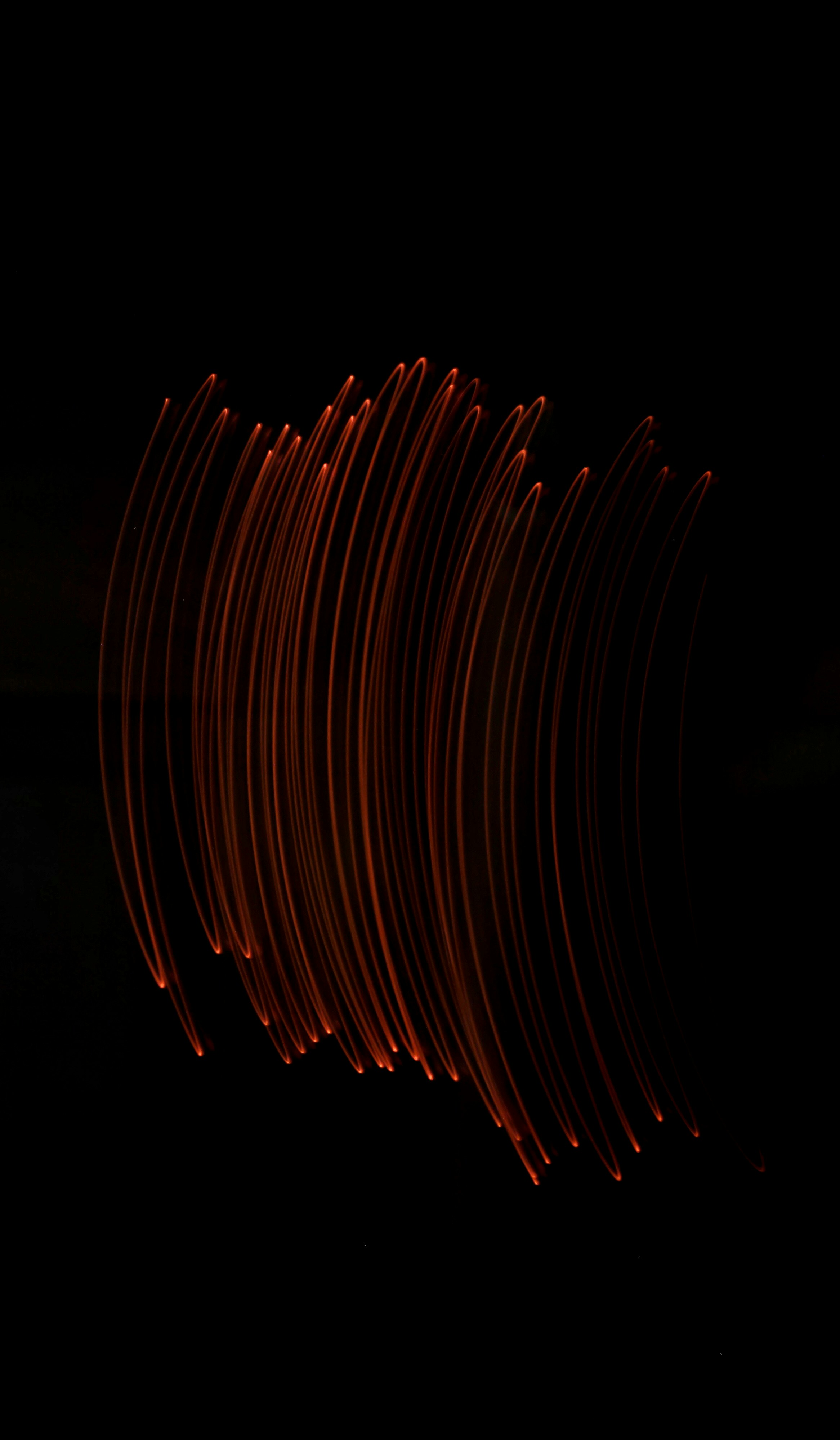 Drone shot of a running track at night