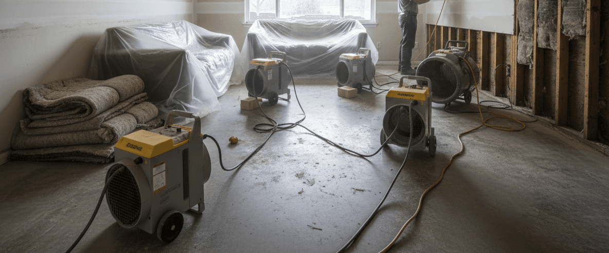 Trockung nach Wasserschaden