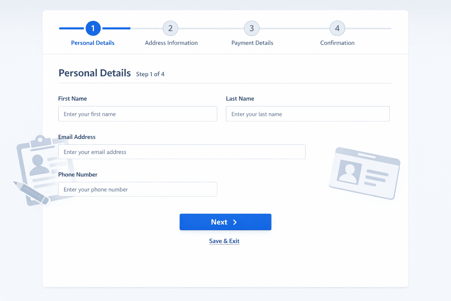 multi-step lead capture page template