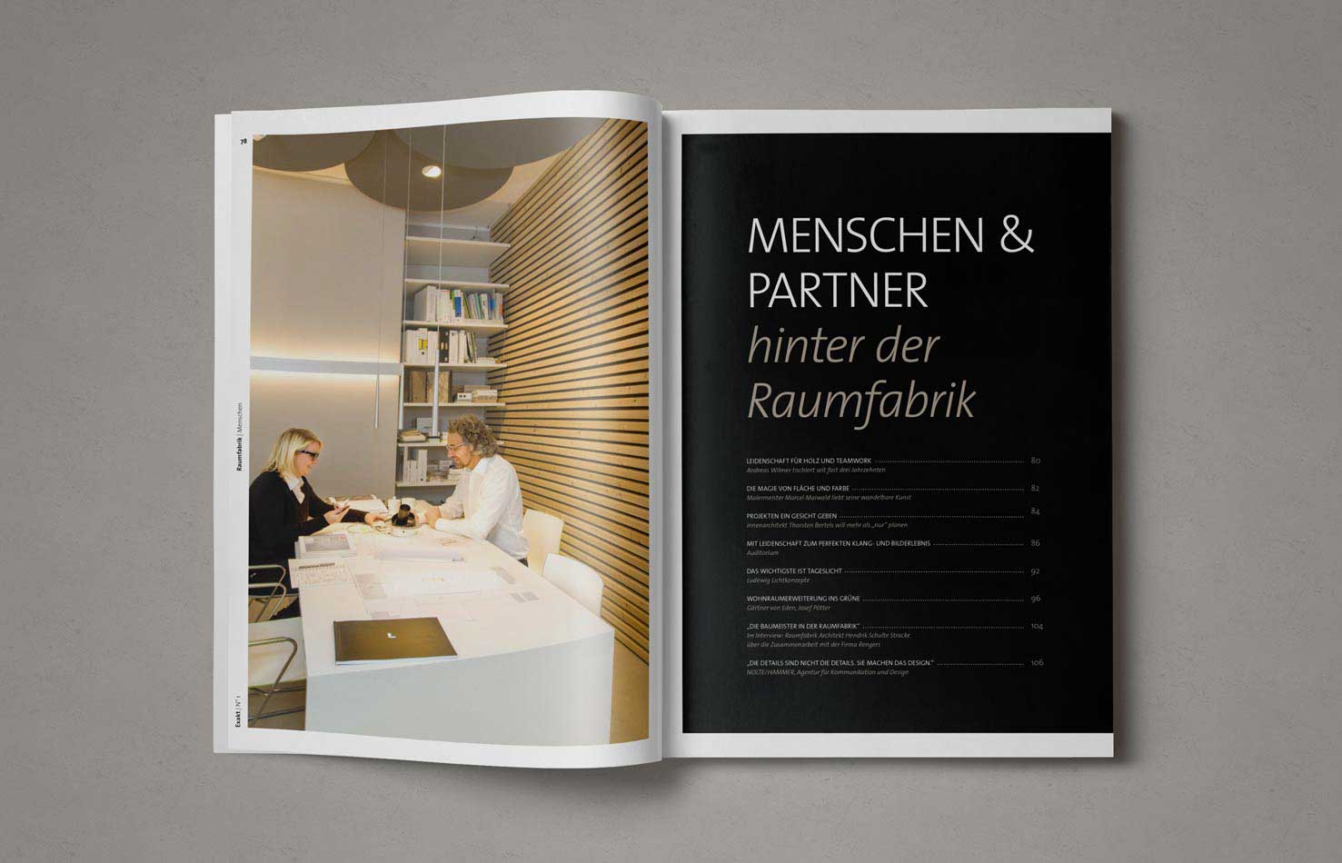 Doppelseite im Exakt Magazin – journalistische Inhalte modern aufbereitet
