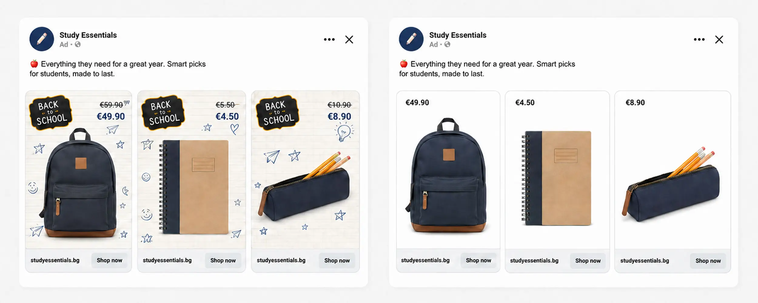 Back-to-School Catalog Ads