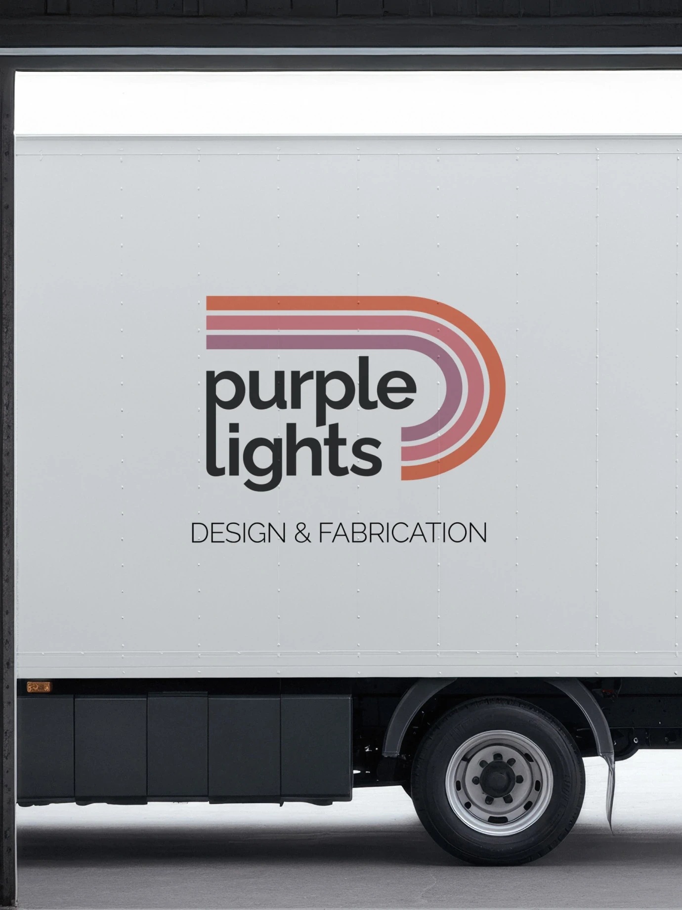 Purple Lights — Truck with Purple Lights logo on side — Fleet branding