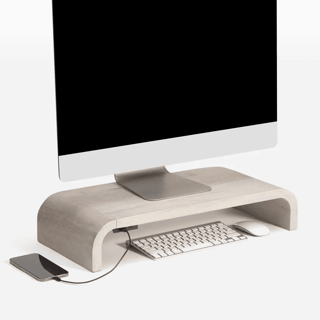Product image for Jani Wood Monitor Stand Riser Desk