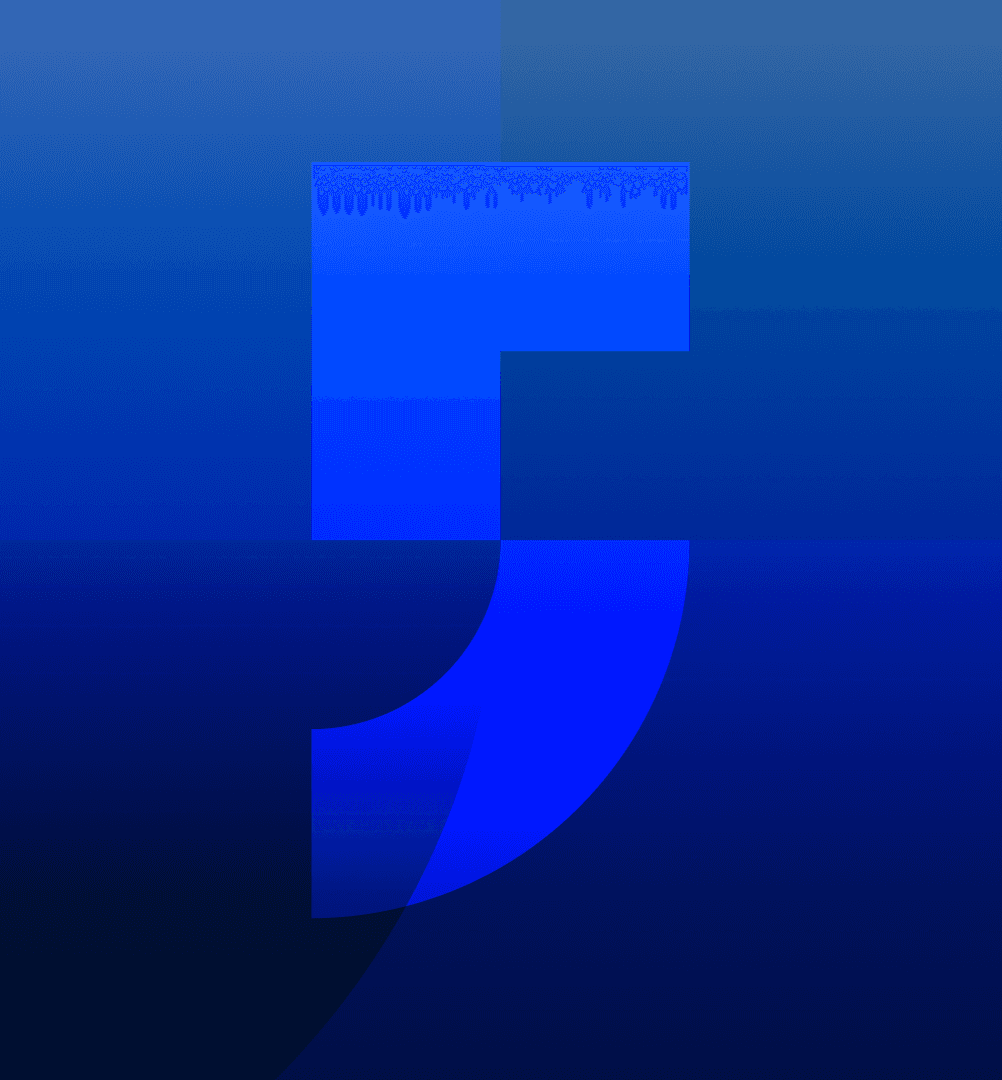 Modern office interior with glass walls, wooden accents, and a person walking up a staircase in motion blur.