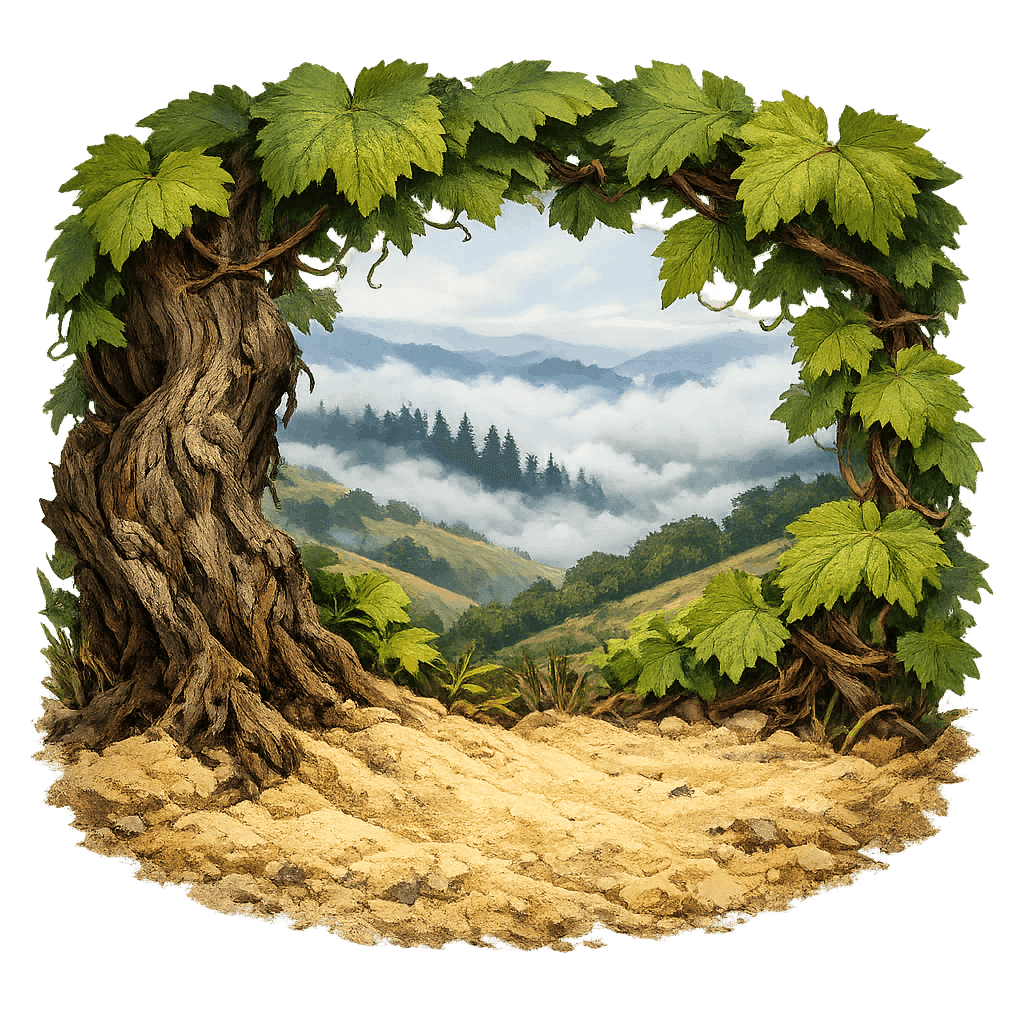 Detailed graphic of the Green Valley wine region.