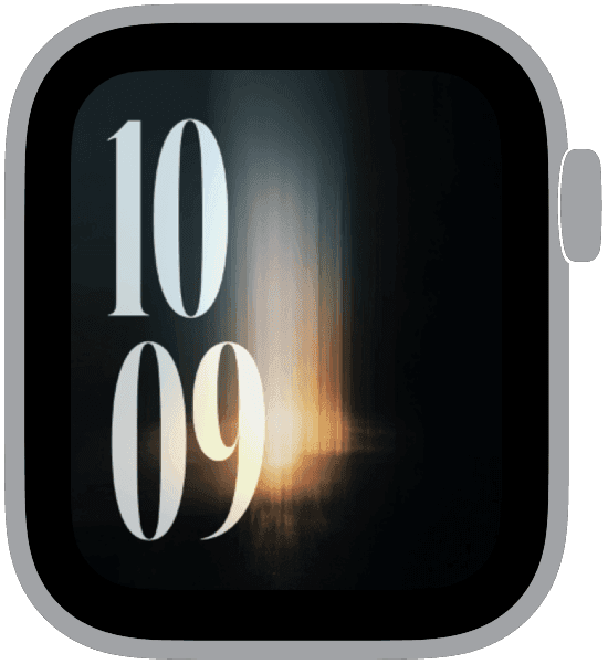 An Apple Watch face from the Afterimage collection