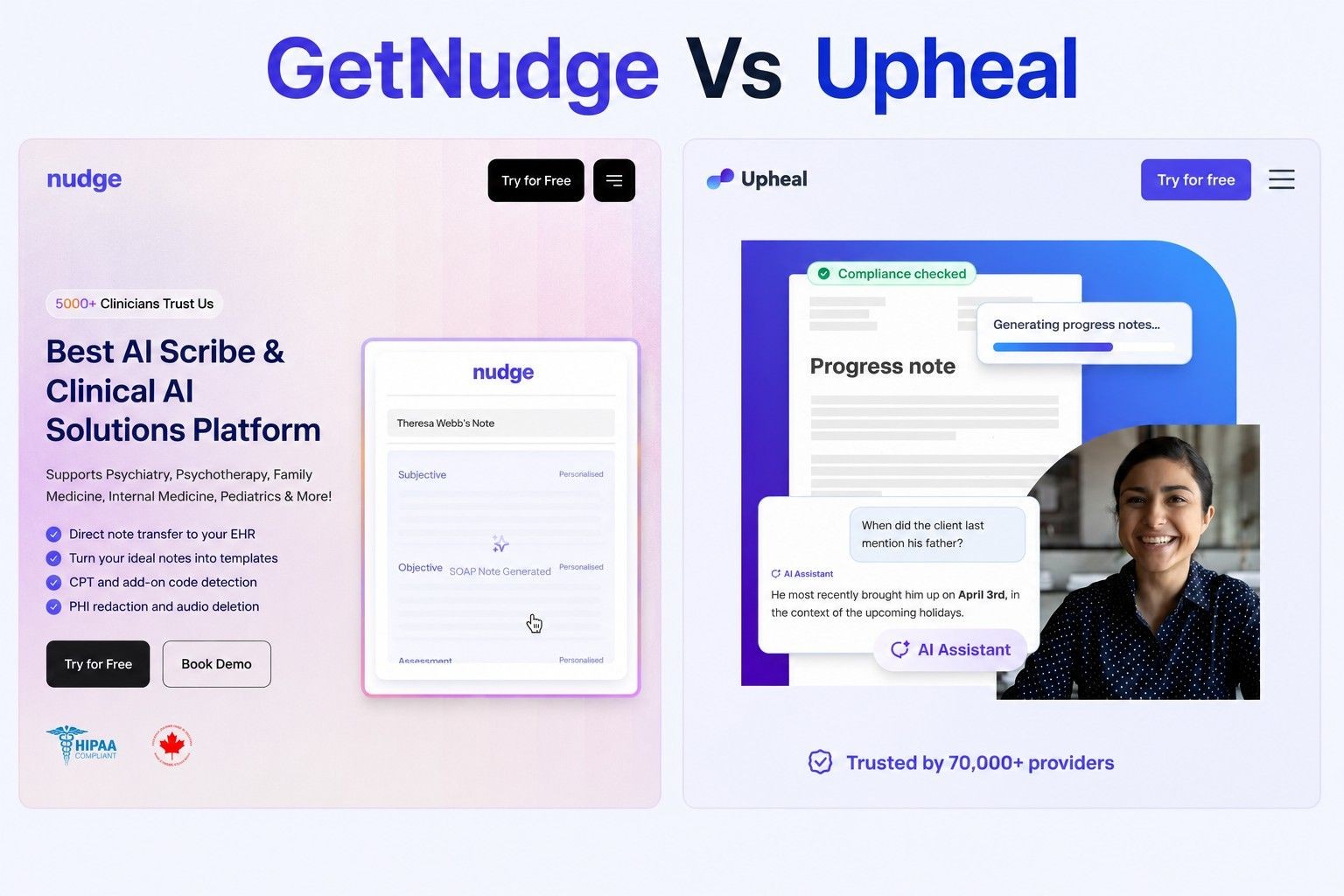 GetNudge Vs Upheal