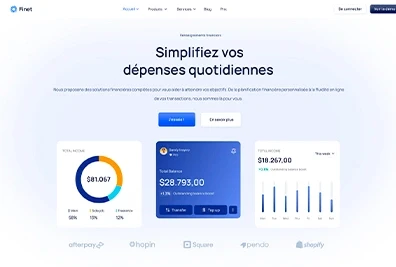 Landing page Saas Finance Reiya Studio Agence Framer