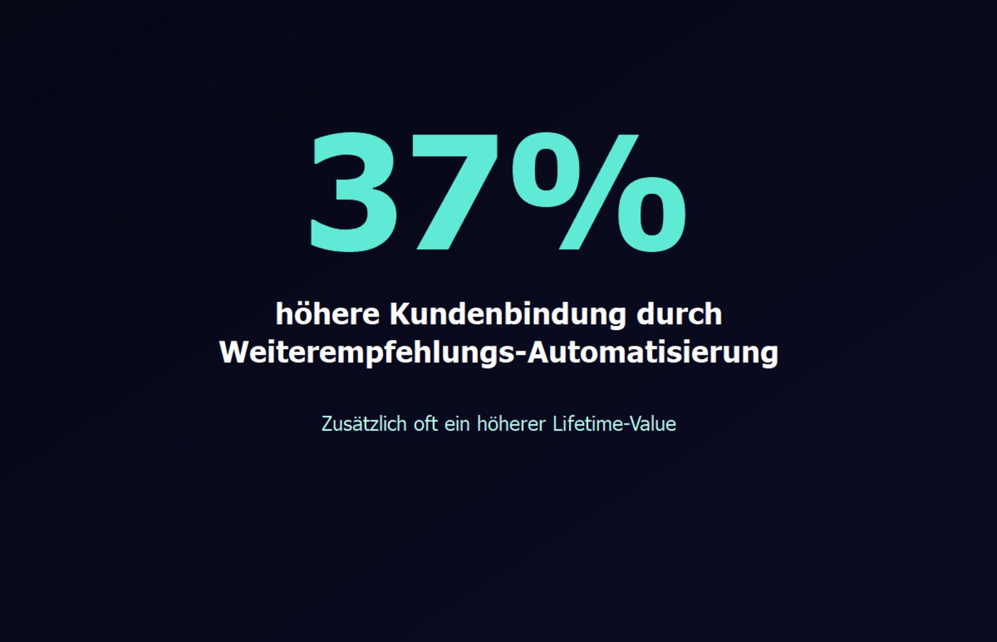 Große Zahl 37 Prozent höhere Retention