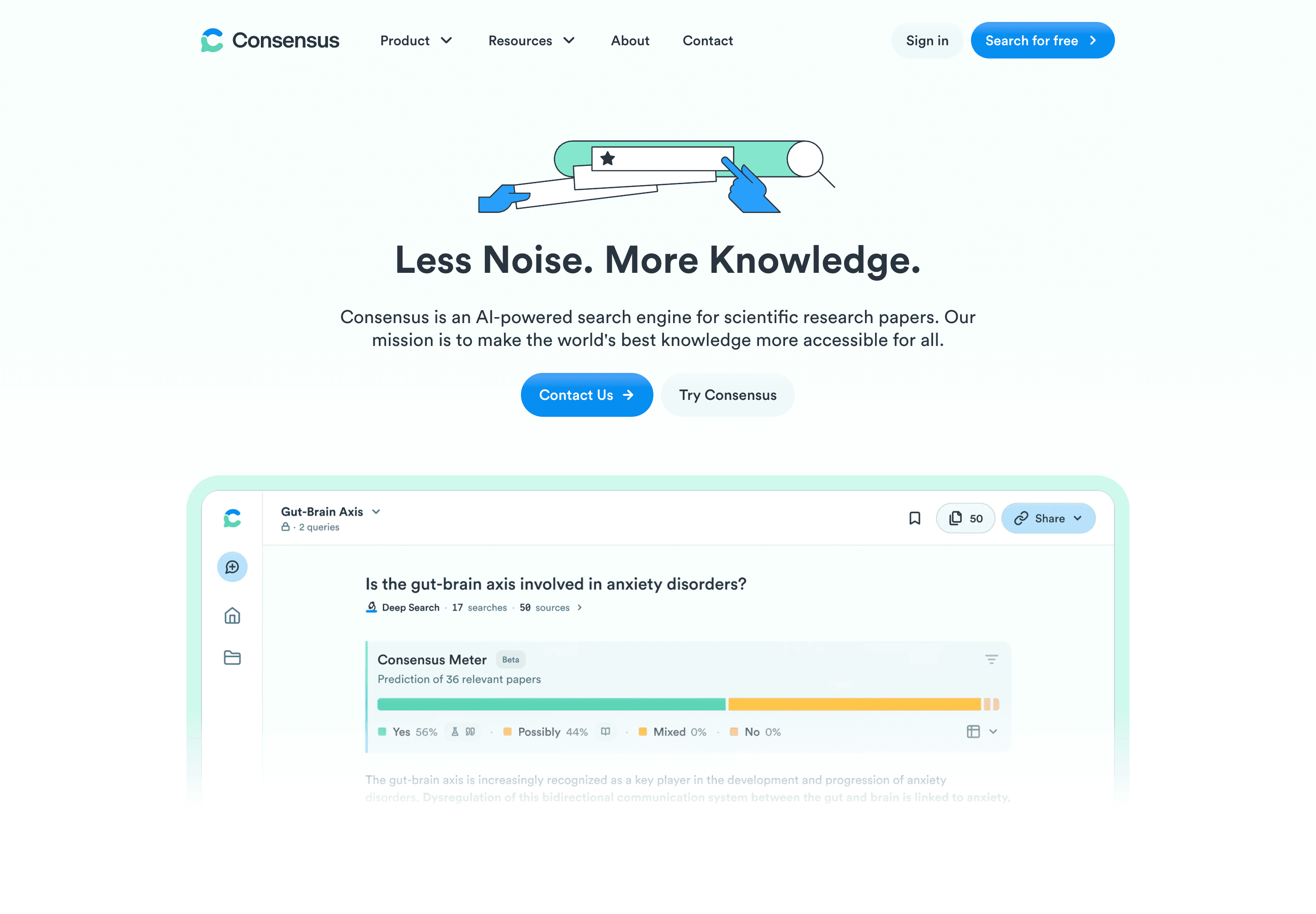 consensus client home page 