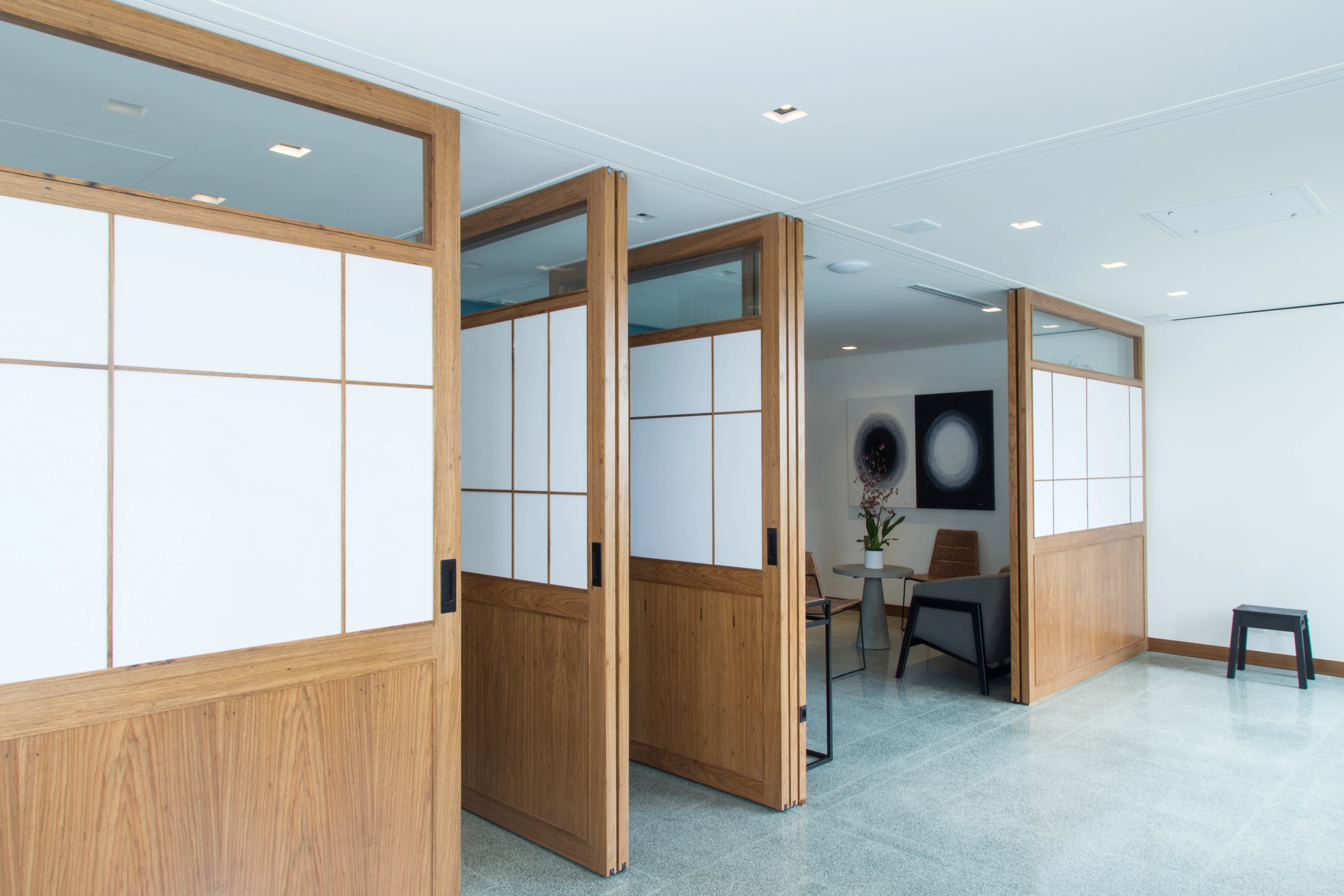 Cabinet médical, cloisons modulaires, espace évolutif