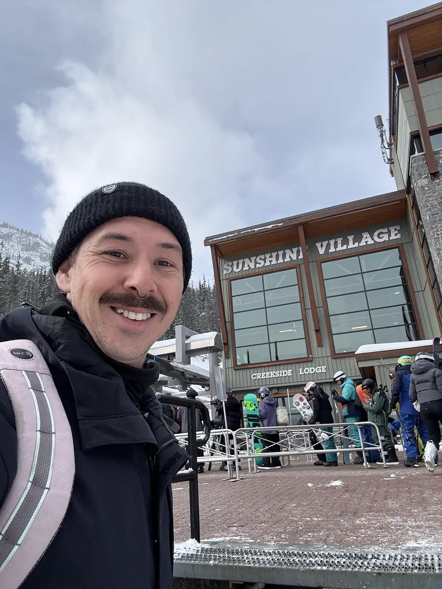 Me going snowboarding at Sunshine Village