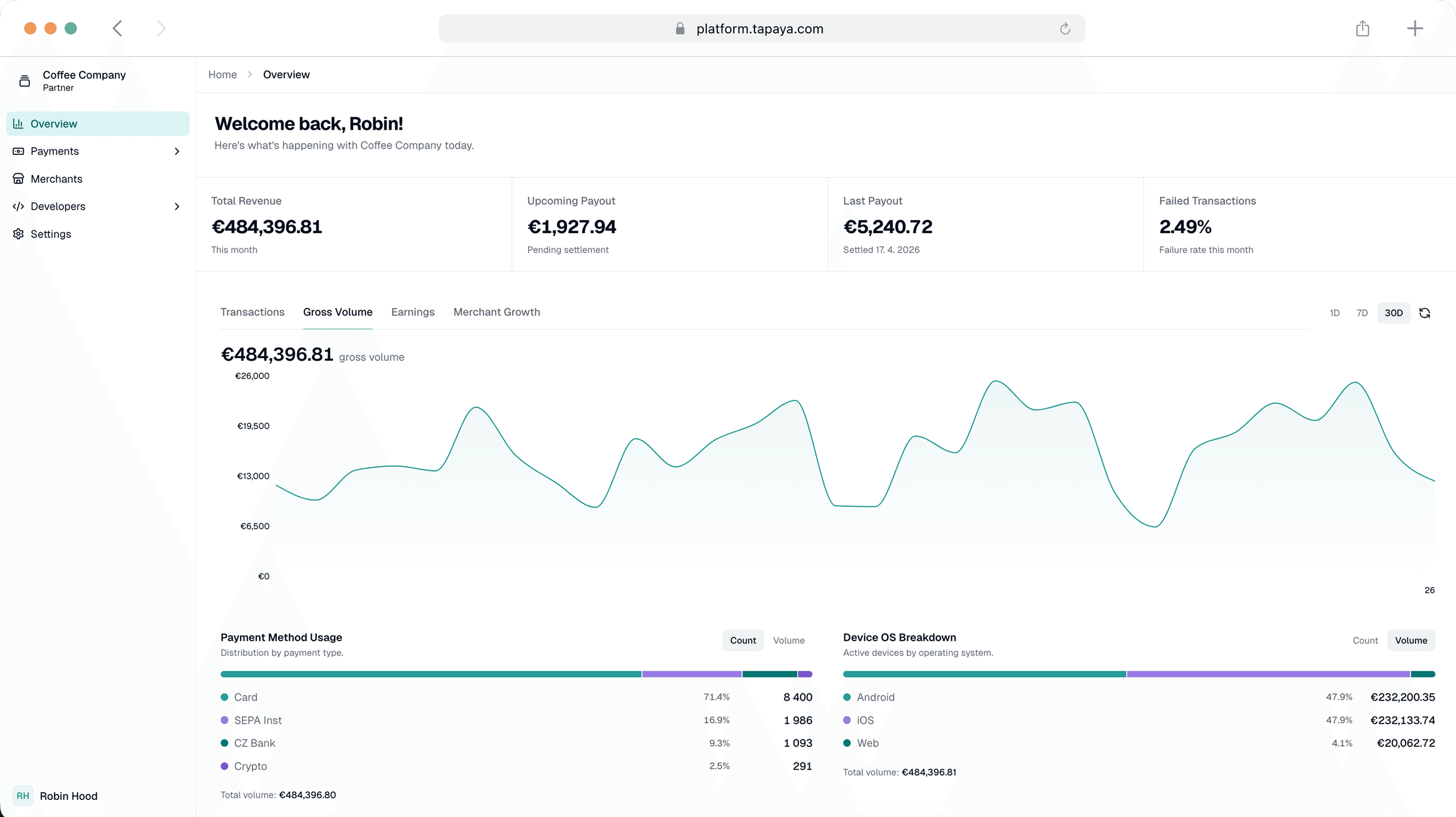 An image of Freelio's budget ui
