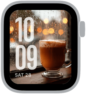 espresso hour Apple Watch face preview 2 featuring autumn.