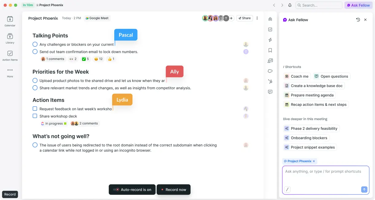 Fellow app screenshot