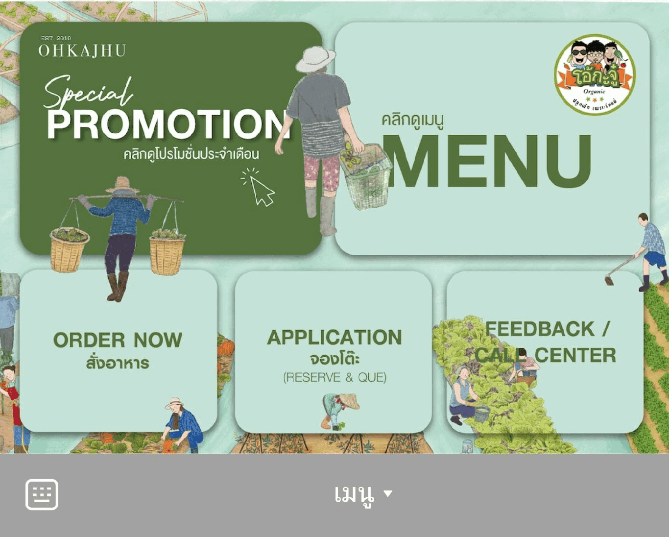 ตัวอย่าง LINE Rich Menu สวย ๆ