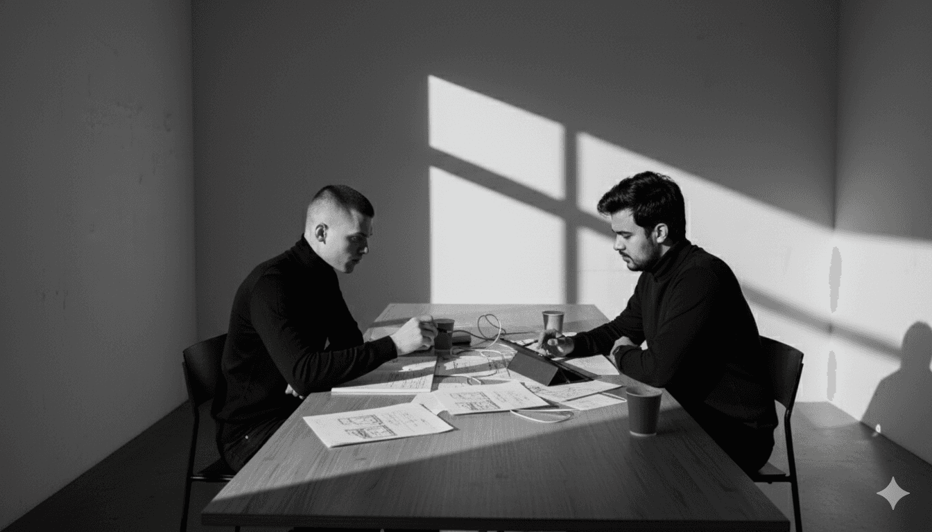 Office discussion scene