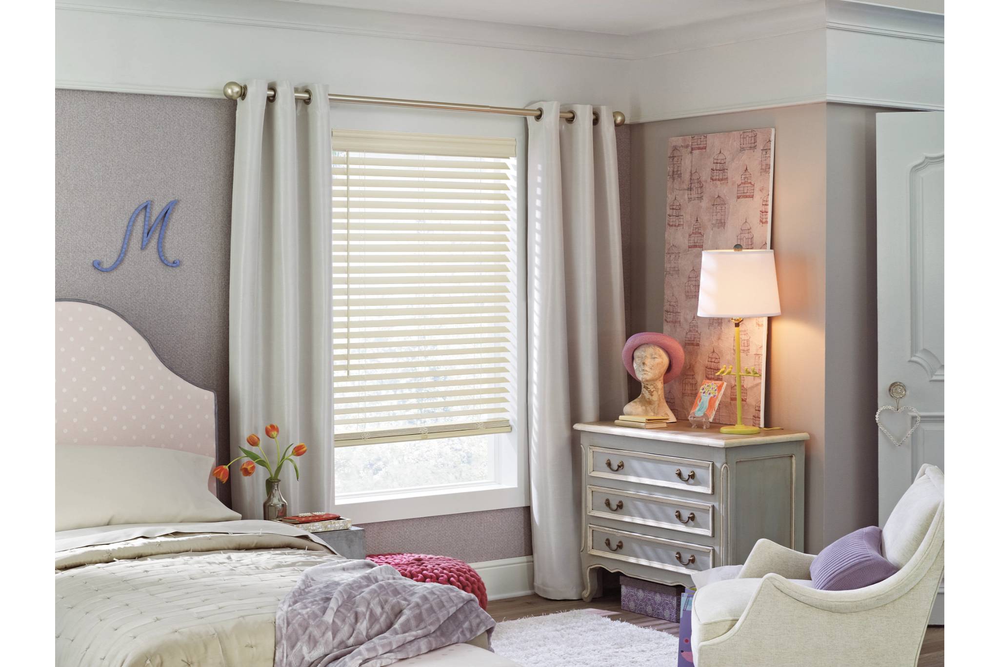 Everwood Fauxwood Blinds with Simple Lift and Wand Tilt