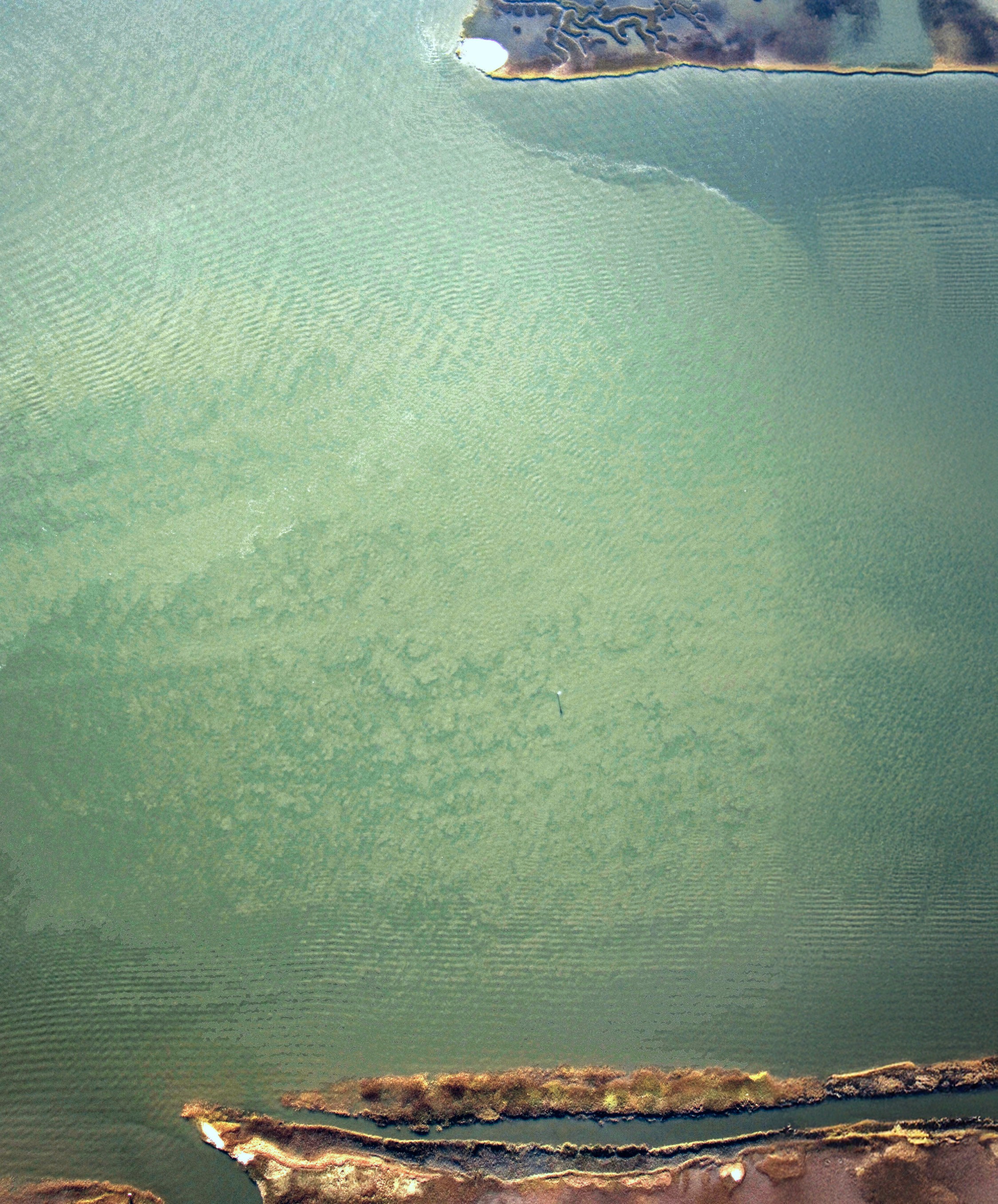 Water teal arial view drone shot