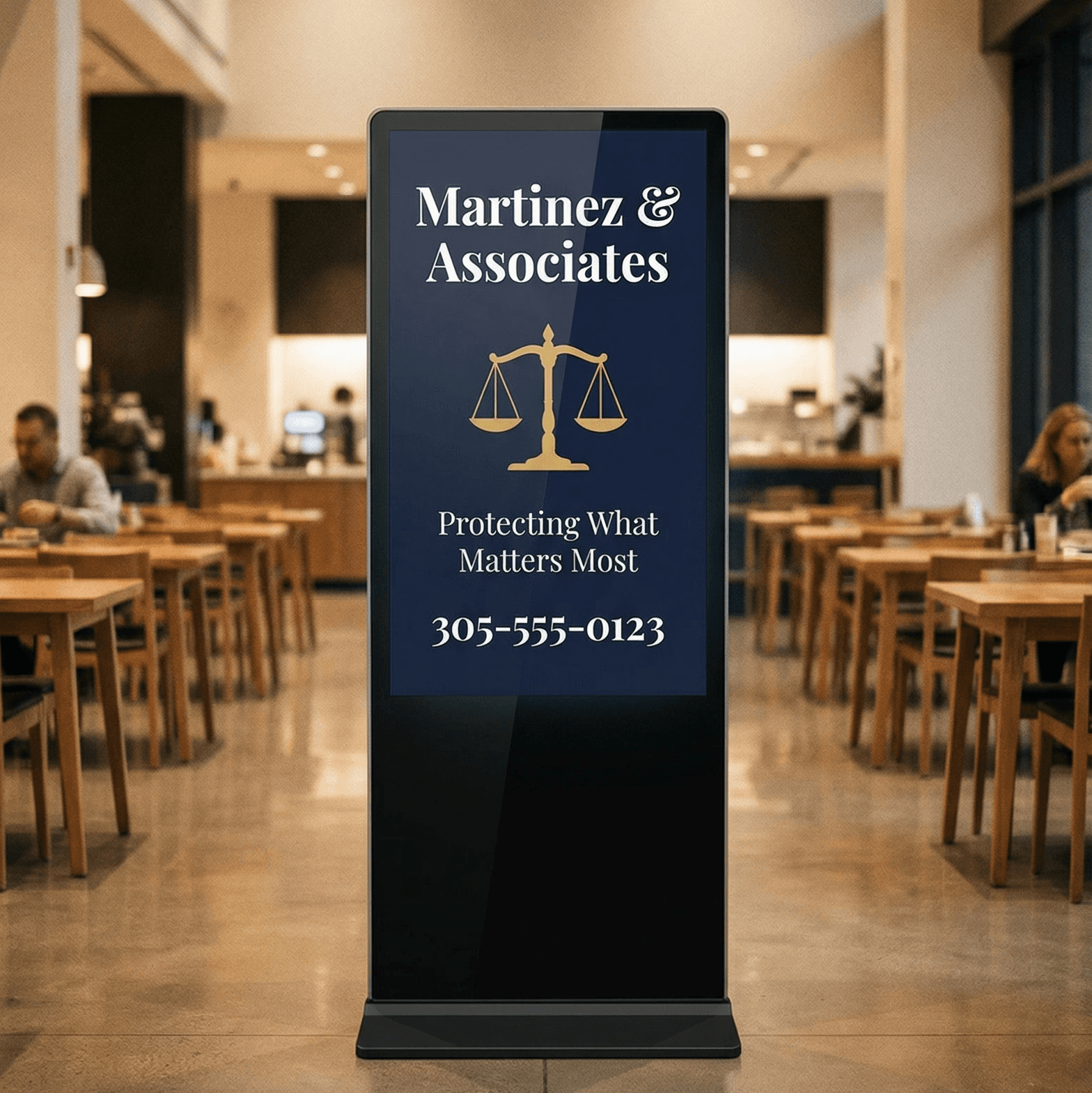 Digital screen in gym