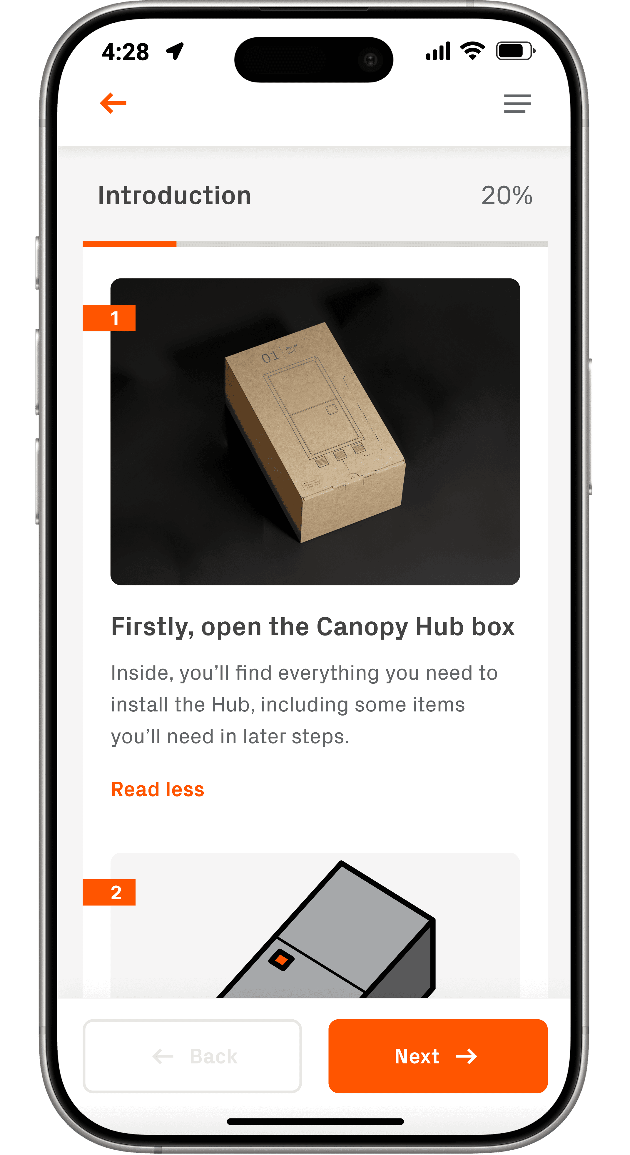 Onboarding hero