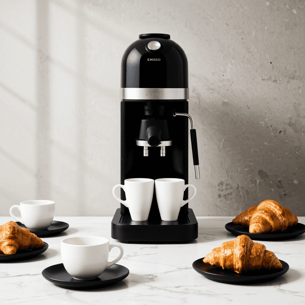 product photography of espresso machine